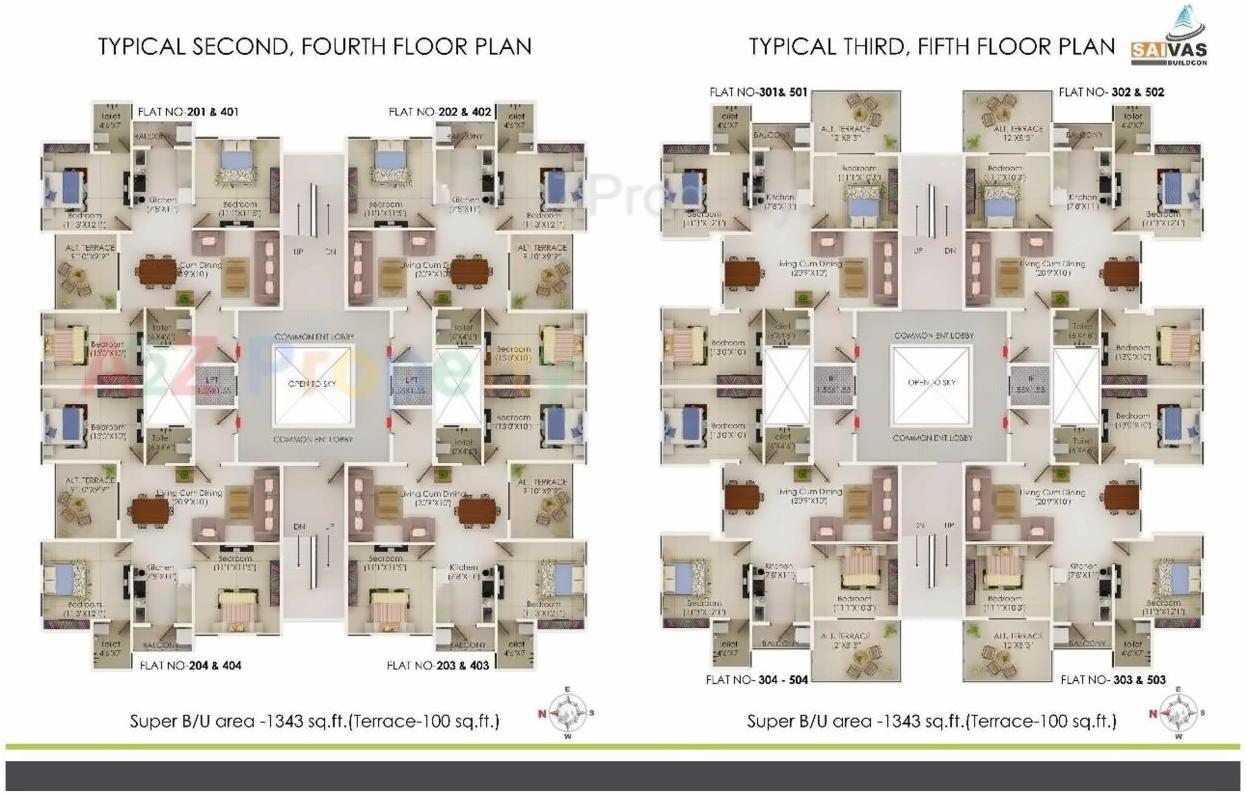 Layout of real estate project Koastal Apartments located at Nagpur-m-corp, Nagpur, Maharashtra
