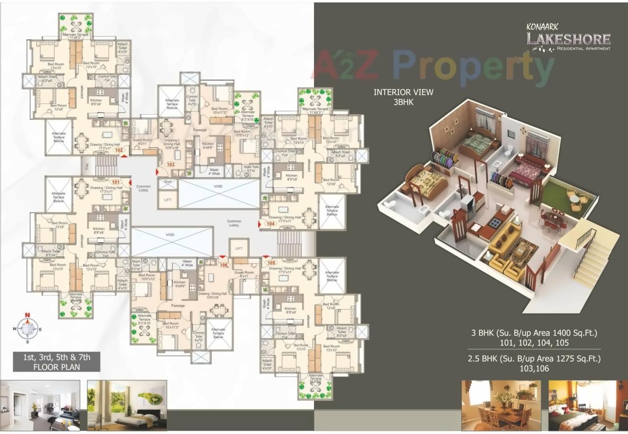 Layout of real estate project Konaark Lakeshore located at Nagpur-m-corp, Nagpur, Maharashtra