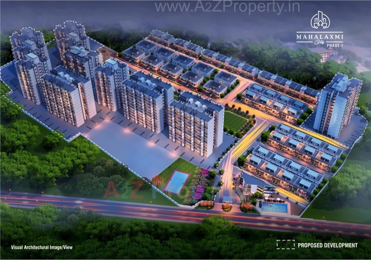 3D Elevation of real estate project Mahalaxmi City located at Bokhara, Nagpur, Maharashtra