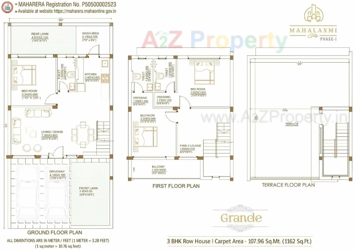 Layout of real estate project Mahalaxmi City located at Bokhara, Nagpur, Maharashtra