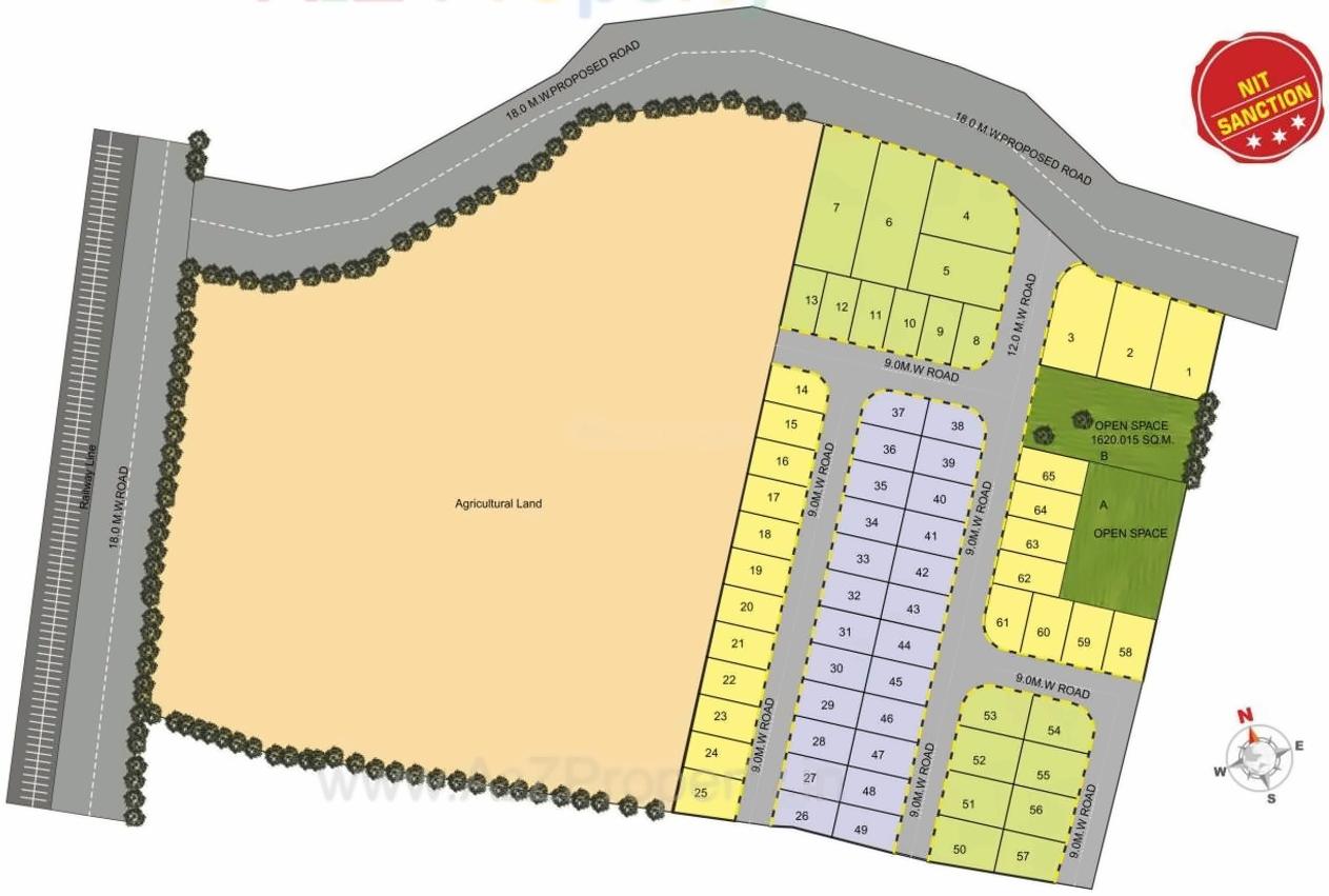 Layout of real estate project Mahalaxmi Nagar located at Jamtha, Nagpur, Maharashtra