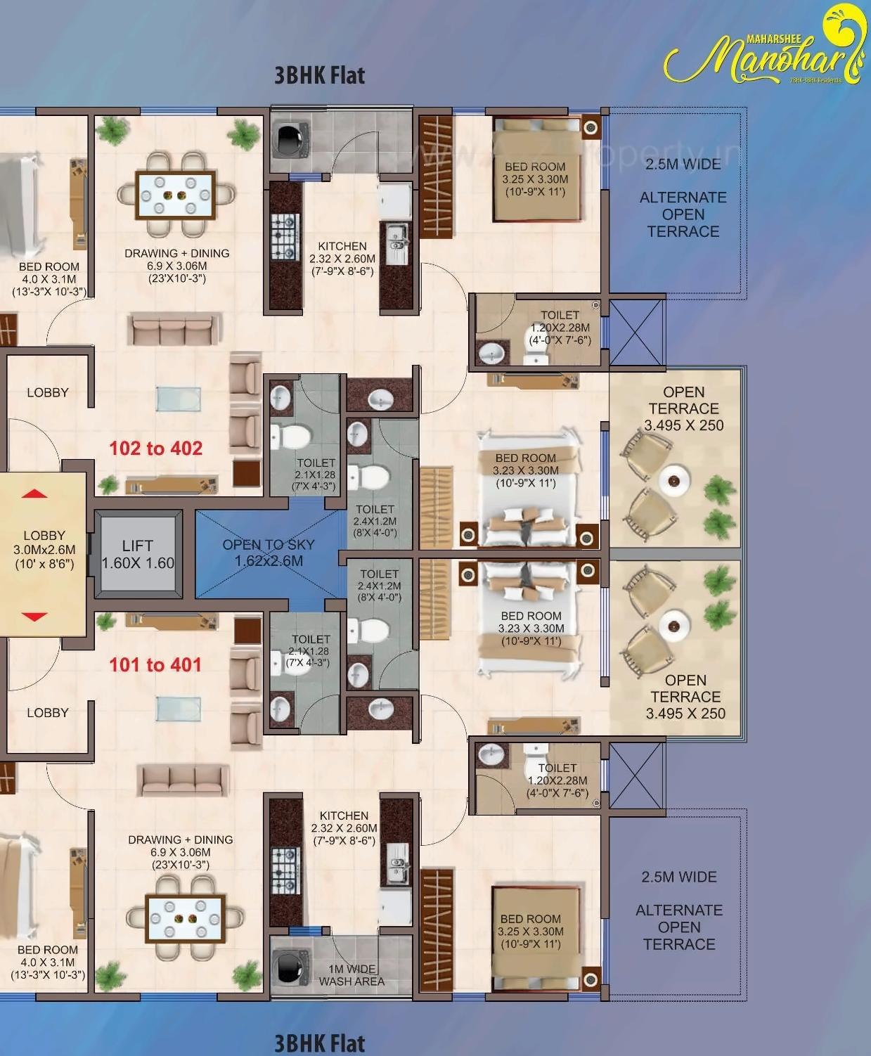 Layout of real estate project Maharshee Manohar located at Nagpur-m-corp, Nagpur, Maharashtra
