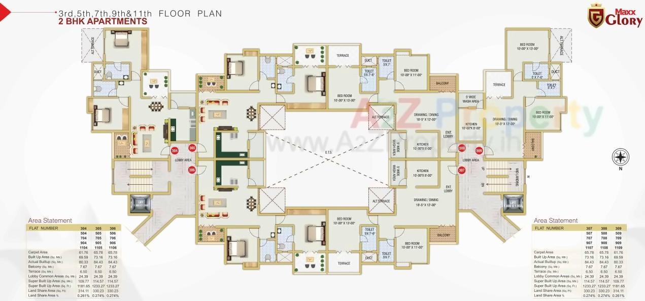 Layout of real estate project Maxx Glory located at Beltarodi, Nagpur, Maharashtra