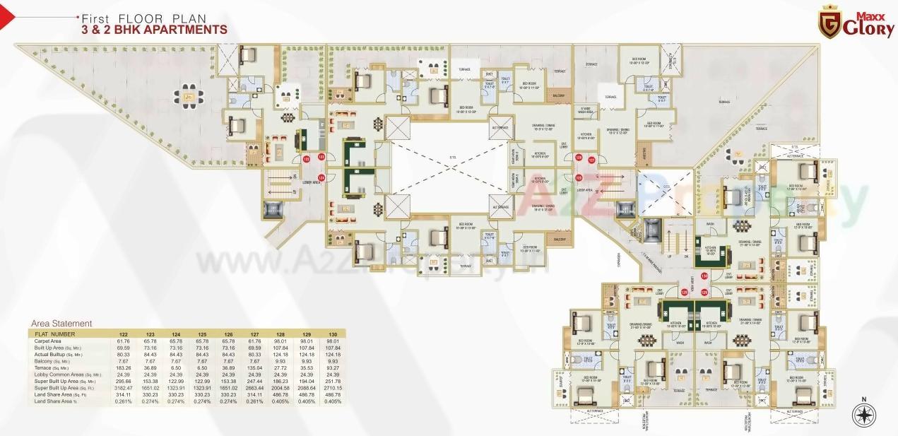Layout of real estate project Maxx Glory located at Beltarodi, Nagpur, Maharashtra