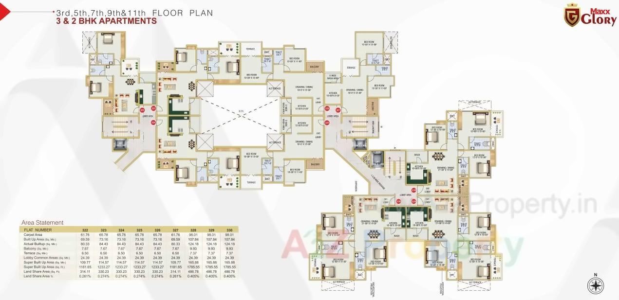 Layout of real estate project Maxx Glory located at Beltarodi, Nagpur, Maharashtra