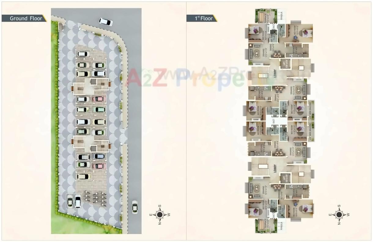 Layout of real estate project Meghdoot Enclave located at Hudkeshwar-bu, Nagpur, Maharashtra