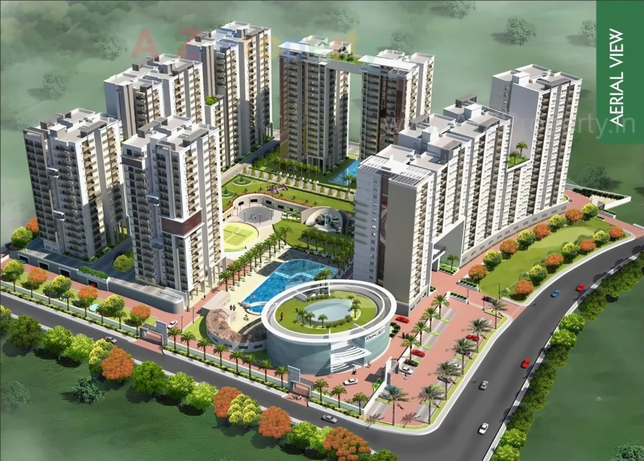 3D Elevation of real estate project Moraj Waterfall Gateway River Block located at Khapari, Nagpur, Maharashtra
