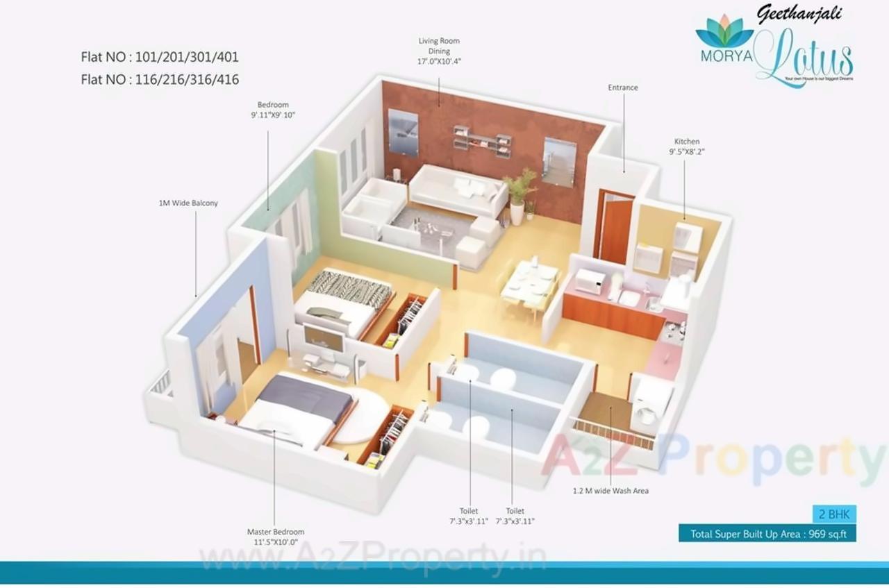 Layout of real estate project Morya Lotus located at Butibori, Nagpur, Maharashtra