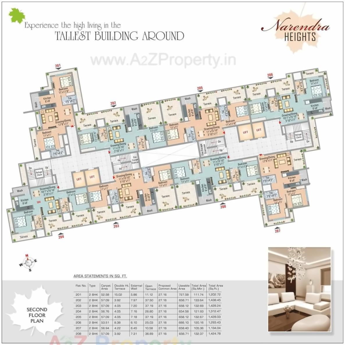 Layout of real estate project Narendra Heights located at Nagpur-urban, Nagpur, Maharashtra