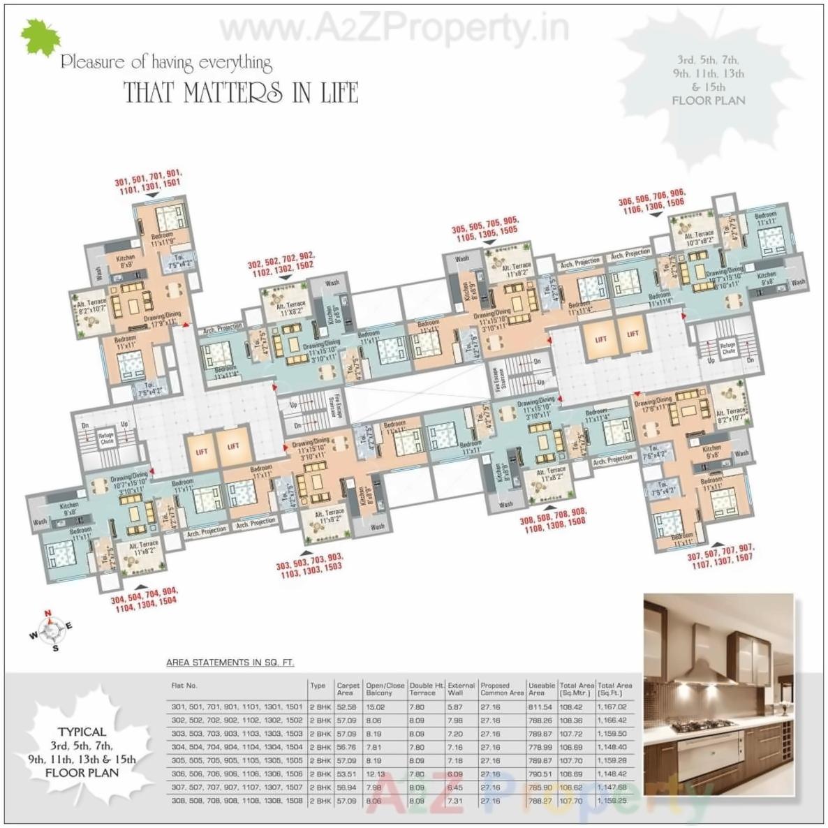 Layout of real estate project Narendra Heights located at Nagpur-urban, Nagpur, Maharashtra