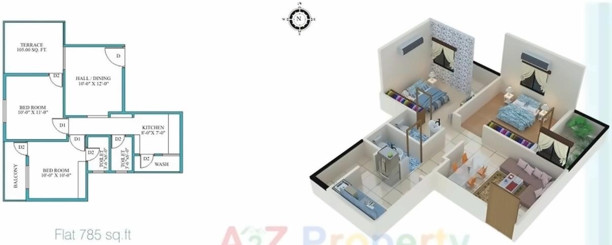 Layout of real estate project Neel Vihar located at Nagpur-m-corp, Nagpur, Maharashtra