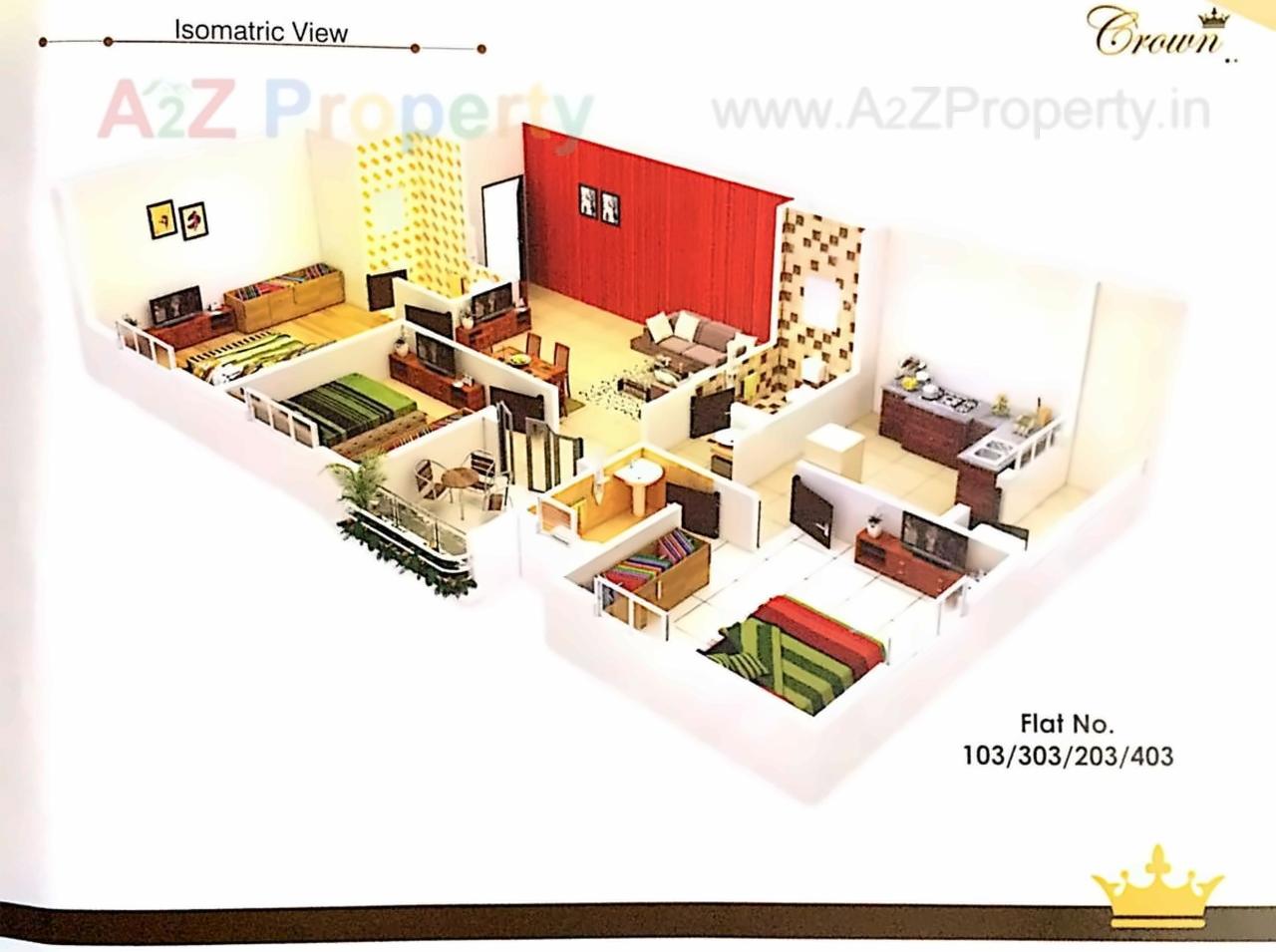 Layout of real estate project Nirman Crown located at Nagpur-m-corp, Nagpur, Maharashtra