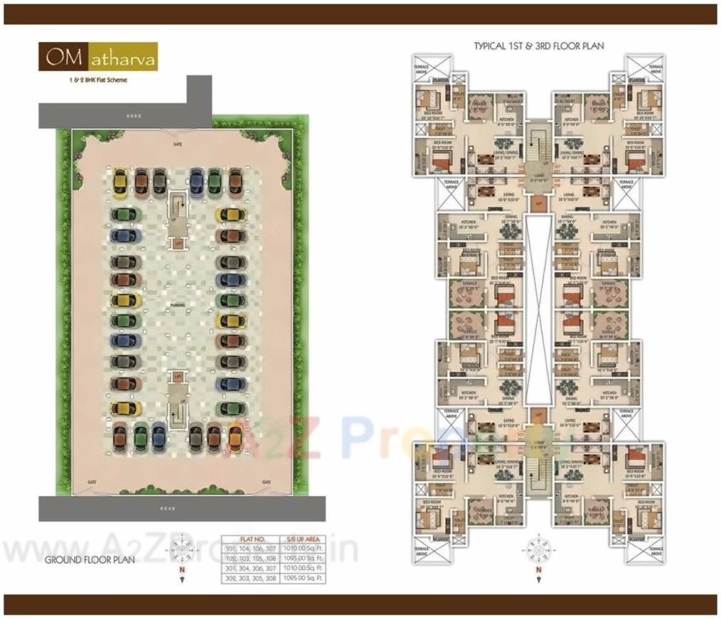 Layout of real estate project Om Atharva Aparatment located at Godhani-railway, Nagpur, Maharashtra