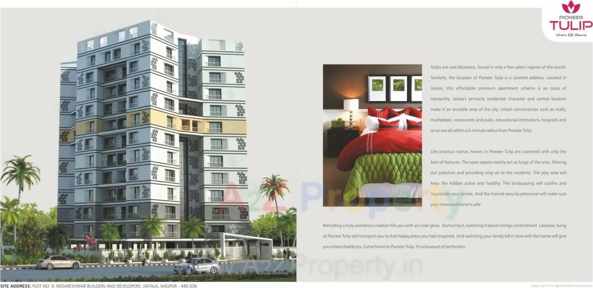 3D Elevation of real estate project Pioneer Tulip located at Nagpur-m-corp, Nagpur, Maharashtra