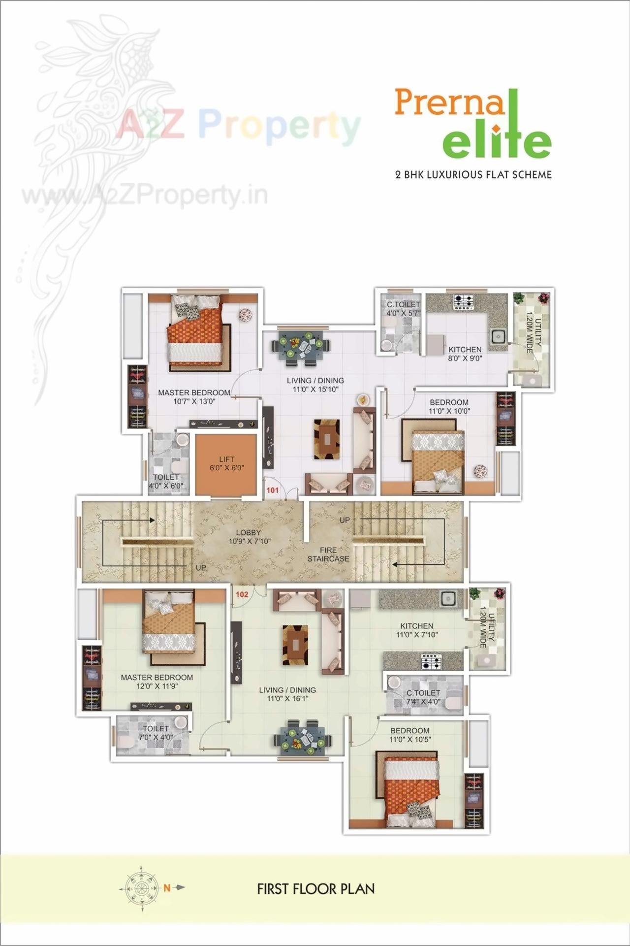 Layout of real estate project Prerna Elite located at Nagpur-m-corp, Nagpur, Maharashtra