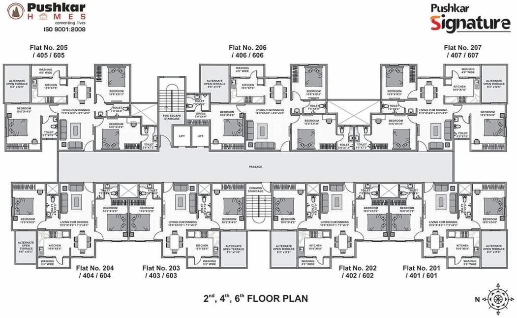 Layout of real estate project Pushkar Signature located at Nagpur-m-corp, Nagpur, Maharashtra