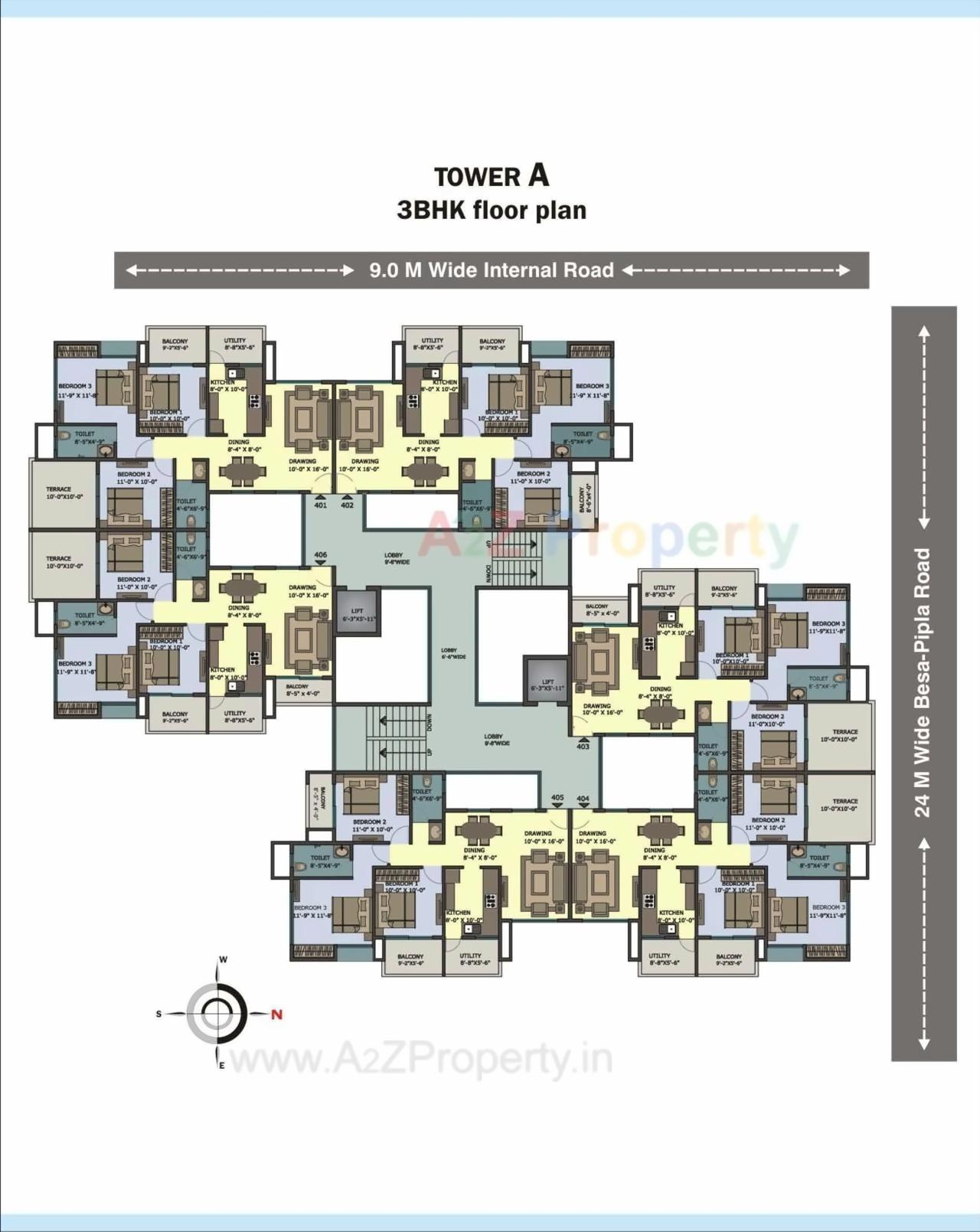 Layout of real estate project Pyramid City located at Pipla, Nagpur, Maharashtra
