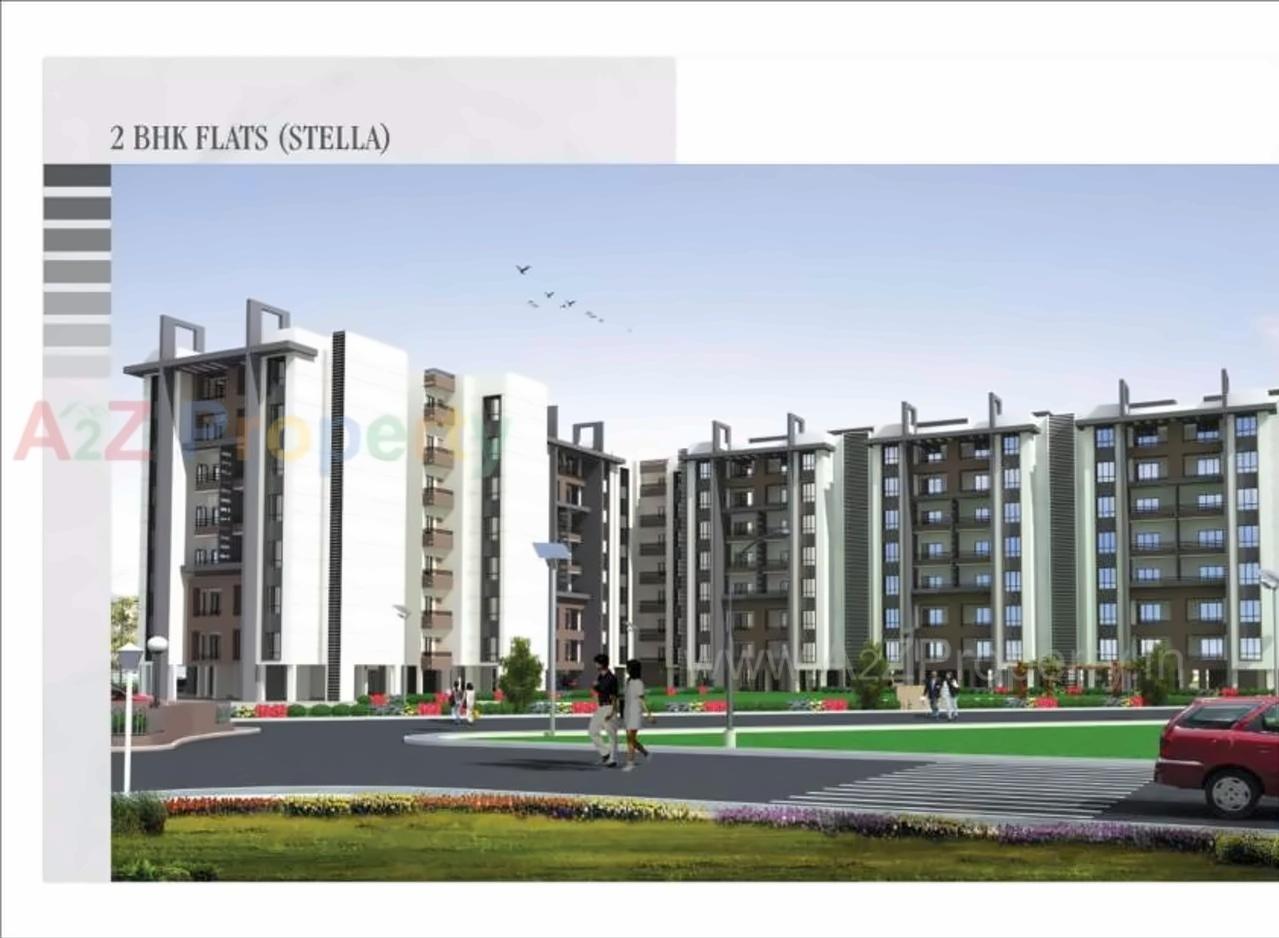 3D Elevation of real estate project Sandesh City Apartment located at Jamtha, Nagpur, Maharashtra