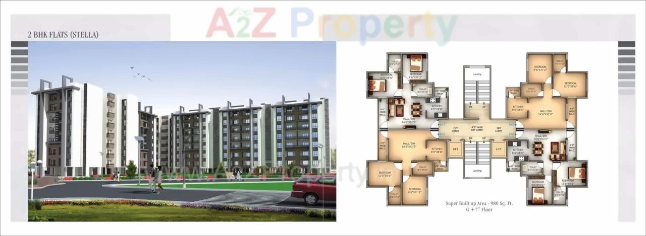 Layout of real estate project Sandesh City Apartment located at Jamtha, Nagpur, Maharashtra