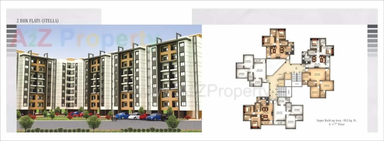 Layout of real estate project Sandesh City Apartment located at Jamtha, Nagpur, Maharashtra