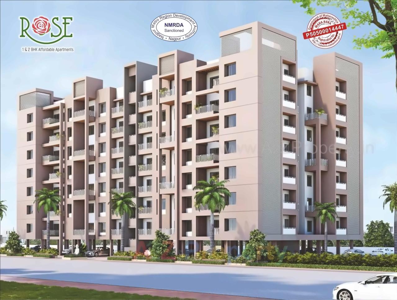 3D Elevation of real estate project Satyam Rose located at Godhani-railway, Nagpur, Maharashtra
