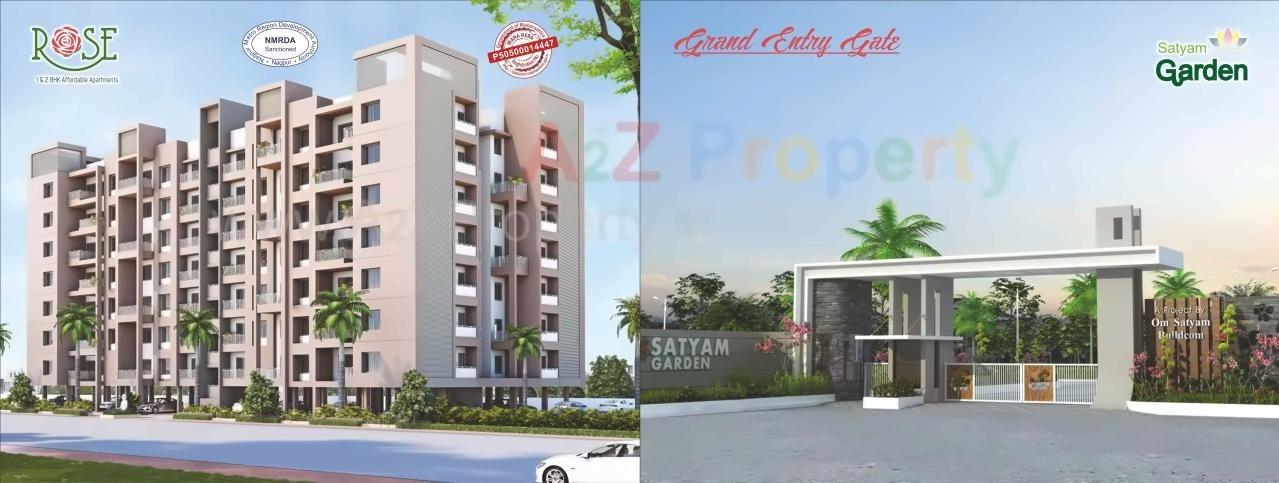 3D Elevation of real estate project Satyam Rose located at Godhani-railway, Nagpur, Maharashtra