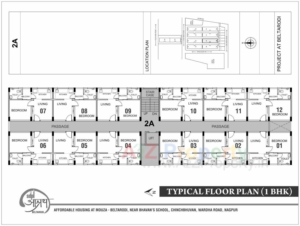Layout of real estate project Sdpl Aashray Beltarodi located at Beltarodi, Nagpur, Maharashtra