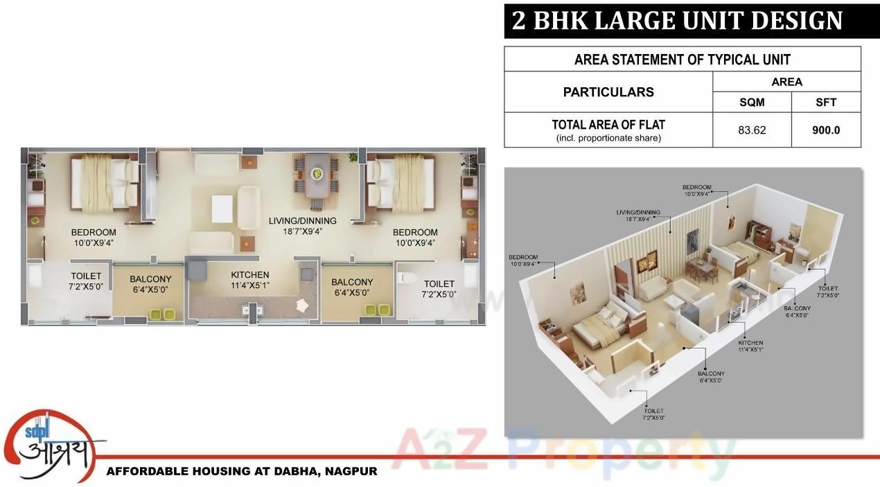 Layout of real estate project Sdpl Aashray located at Nagpur-m-corp, Nagpur, Maharashtra