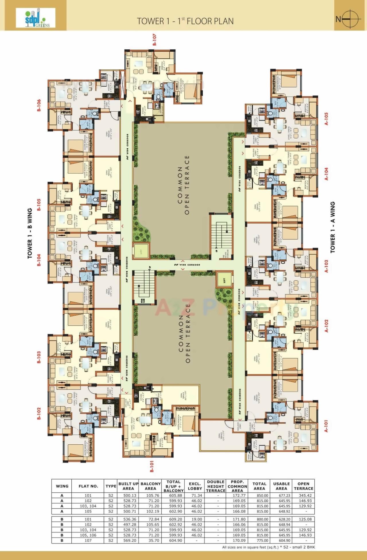 Layout of real estate project Sdpl Greens Ii located at Nagpur-m-corp, Nagpur, Maharashtra