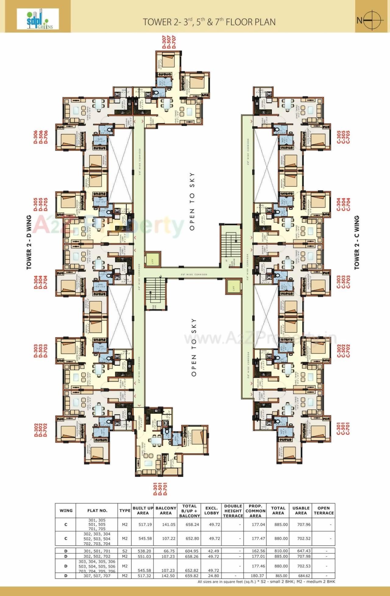 Layout of real estate project Sdpl Greens Ii located at Nagpur-m-corp, Nagpur, Maharashtra