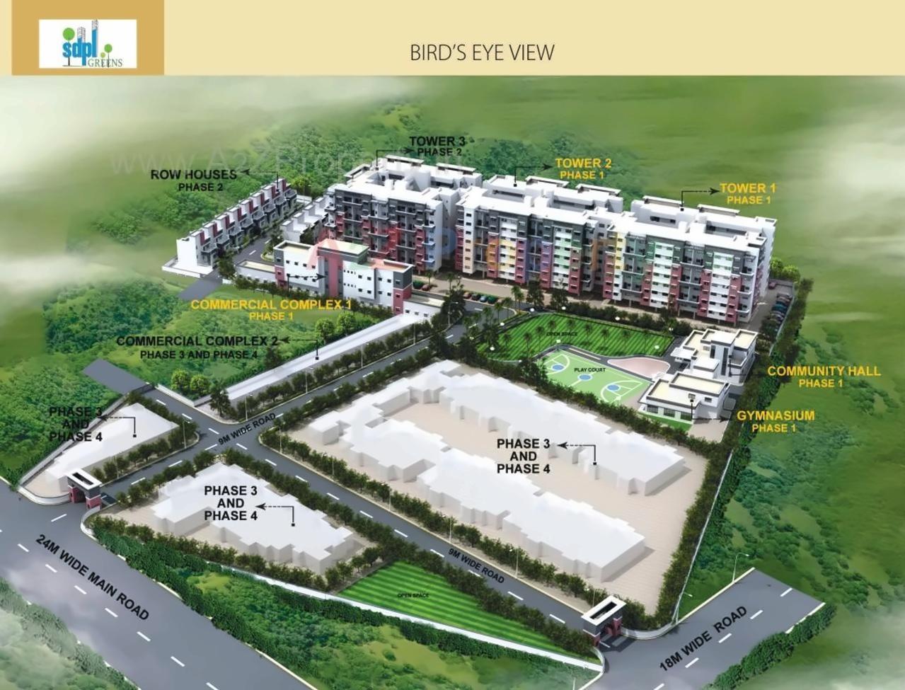 3D Elevation of real estate project Sdpl Greens Ii located at Nagpur-m-corp, Nagpur, Maharashtra
