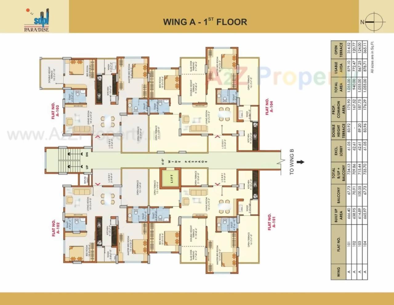 Layout of real estate project Sdpl Paradise Ii located at Nagpur-m-corp, Nagpur, Maharashtra