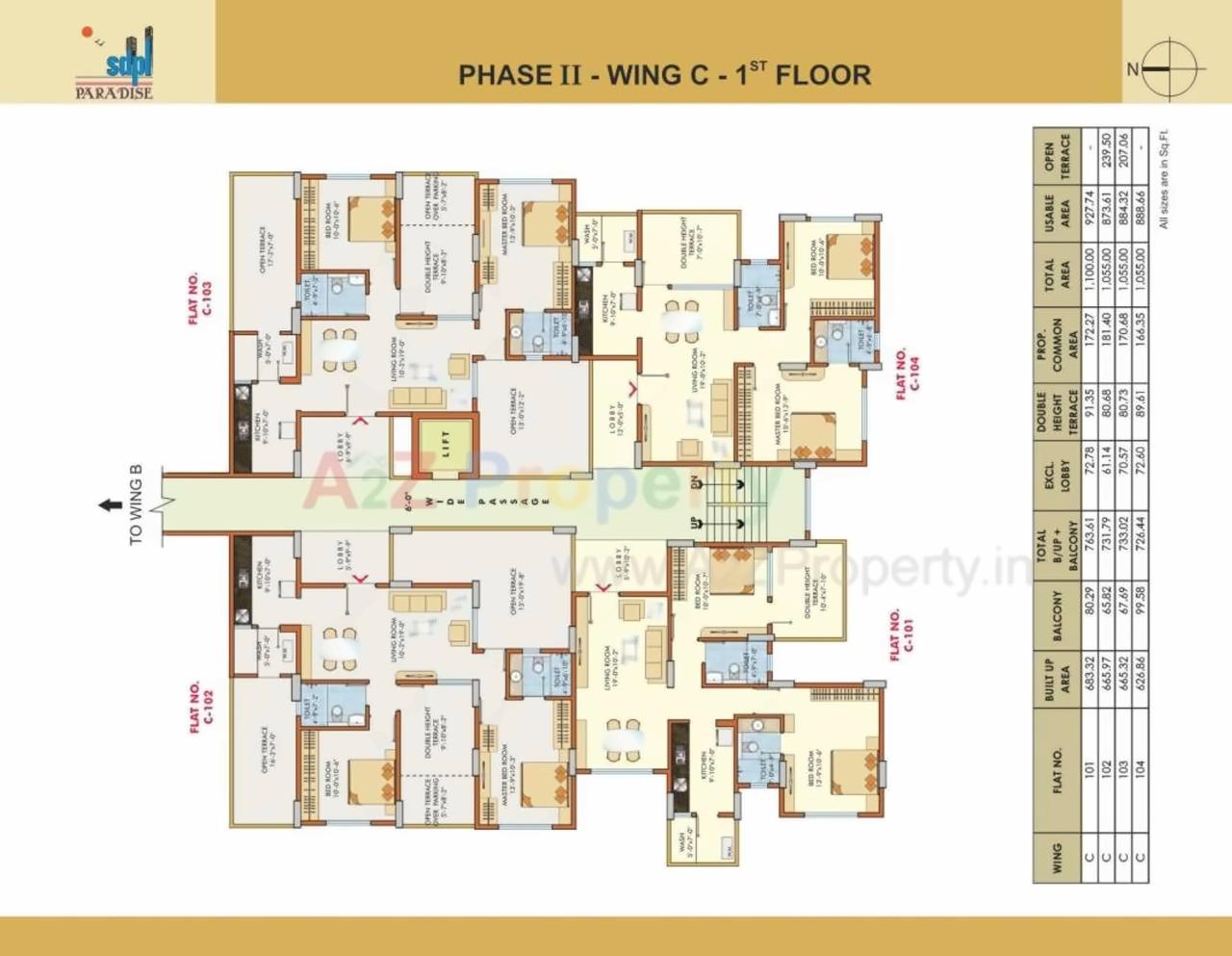 Layout of real estate project Sdpl Paradise Ii located at Nagpur-m-corp, Nagpur, Maharashtra