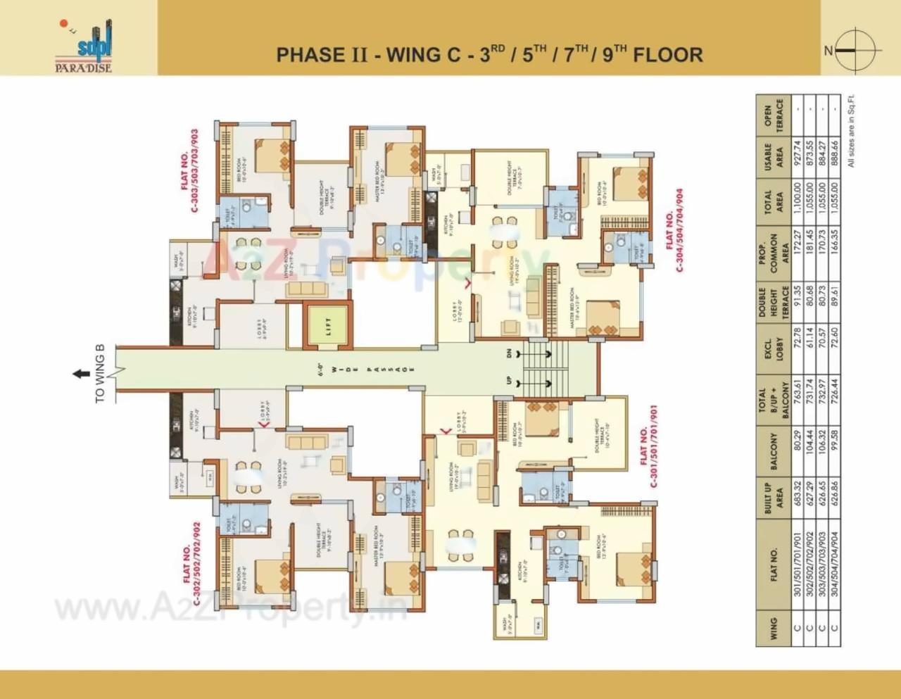Layout of real estate project Sdpl Paradise Ii located at Nagpur-m-corp, Nagpur, Maharashtra