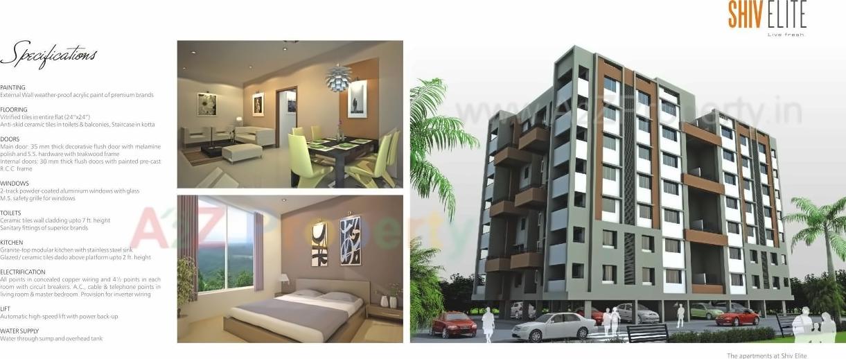 3D Elevation of real estate project Shiv Elite Geranium located at Shankarpur, Nagpur, Maharashtra