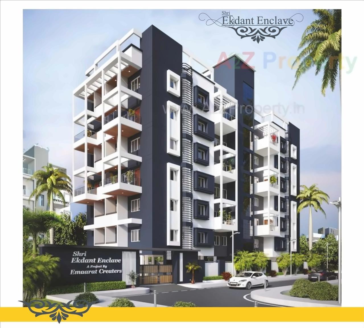 3D Elevation of real estate project Shri Ekdant Enclave located at Nagpur-m-corp, Nagpur, Maharashtra