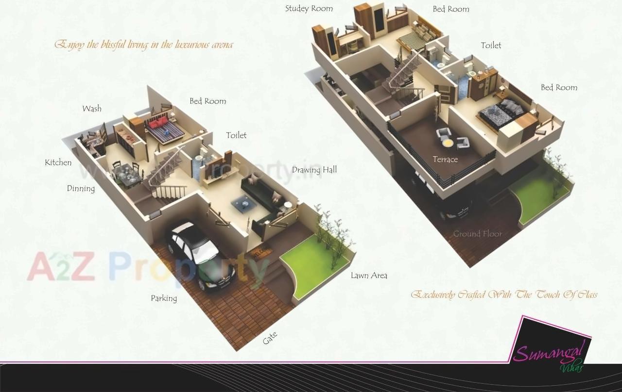 Layout of real estate project Sumangal Vihar located at Isasani-ct, Nagpur, Maharashtra