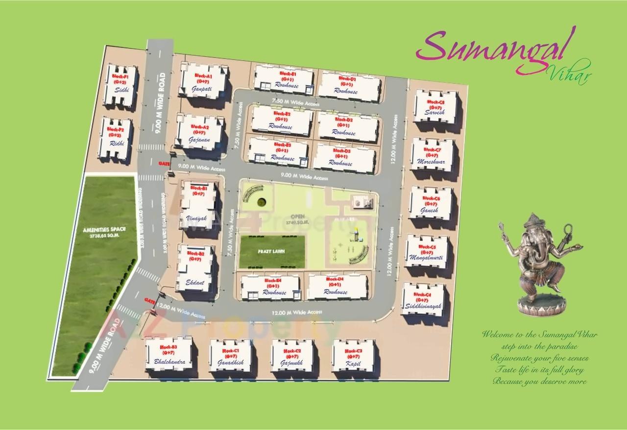 Layout of real estate project Sumangal Vihar located at Isasani-ct, Nagpur, Maharashtra