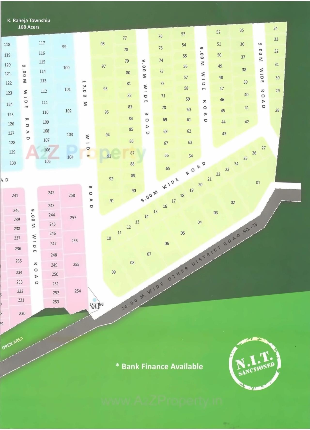Layout of real estate project Unique City located at Kanholi, Nagpur, Maharashtra