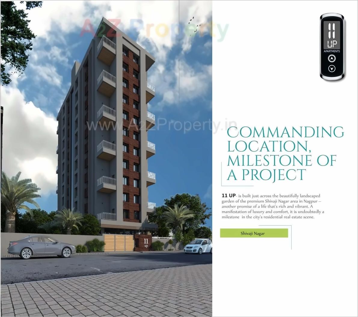 3D Elevation of real estate project Universal 11 Up Apartments located at Nagpur-m-corp, Nagpur, Maharashtra