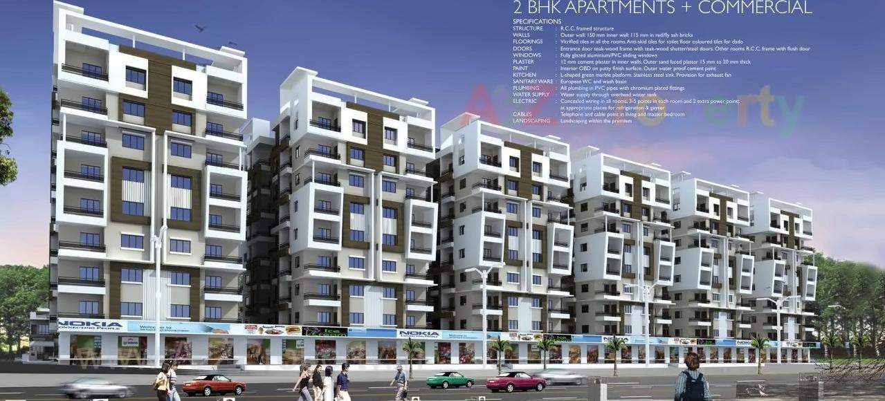 3D Elevation of real estate project Vrindavan located at Jamtha, Nagpur, Maharashtra