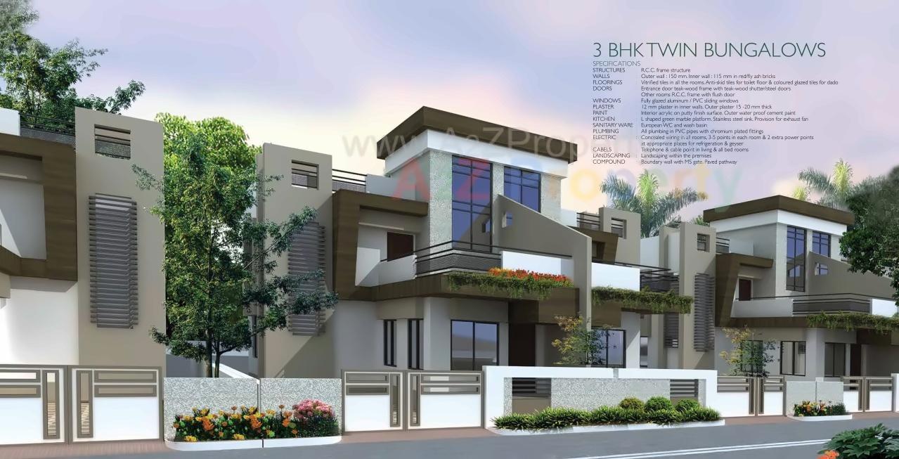 3D Elevation of real estate project Vrindavan located at Jamtha, Nagpur, Maharashtra
