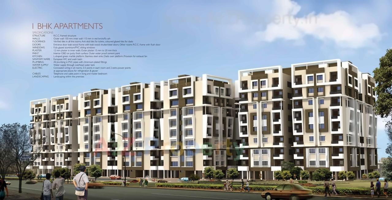 3D Elevation of real estate project Vrindavan located at Jamtha, Nagpur, Maharashtra