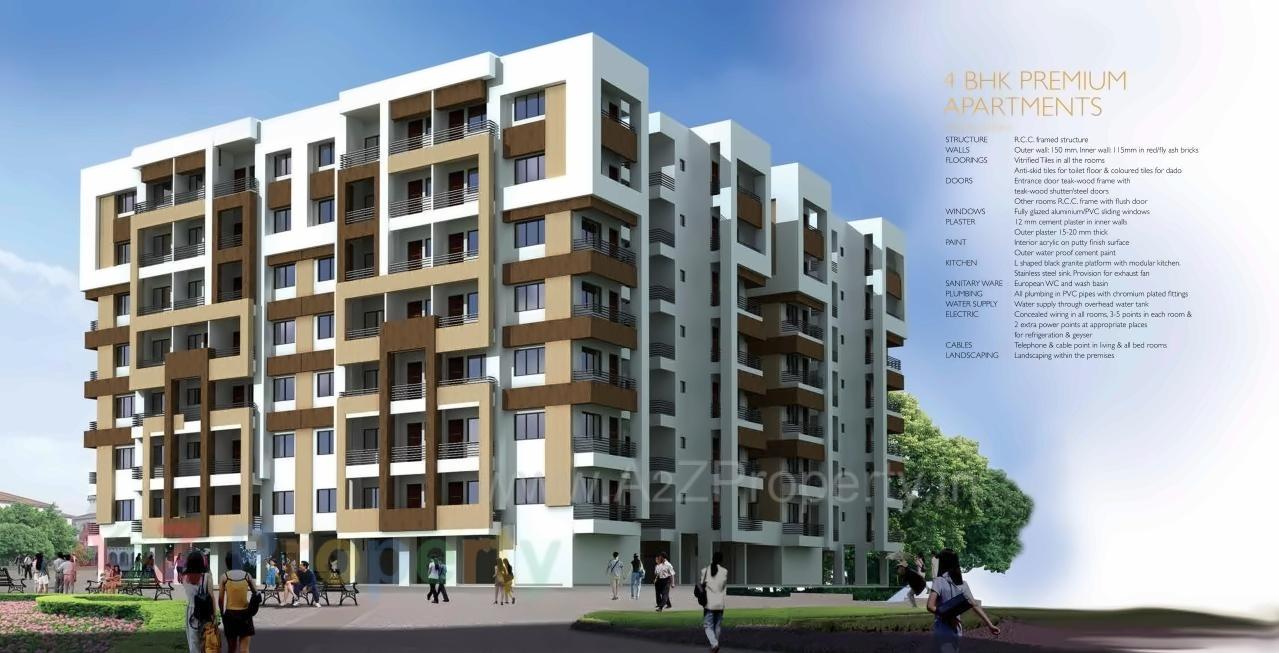 3D Elevation of real estate project Vrindavan located at Jamtha, Nagpur, Maharashtra