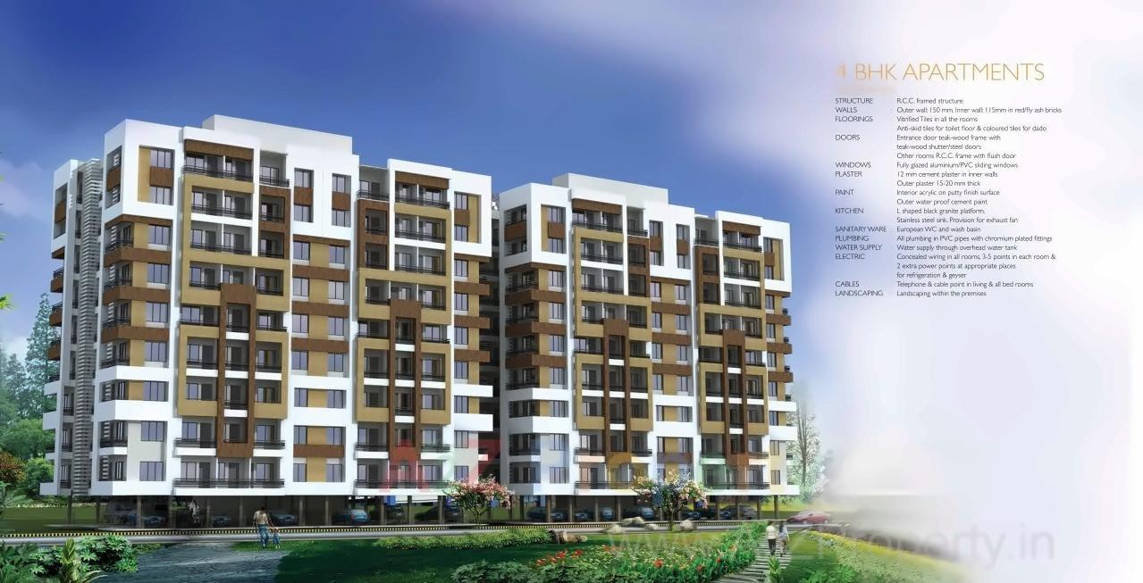 3D Elevation of real estate project Vrindavan located at Jamtha, Nagpur, Maharashtra