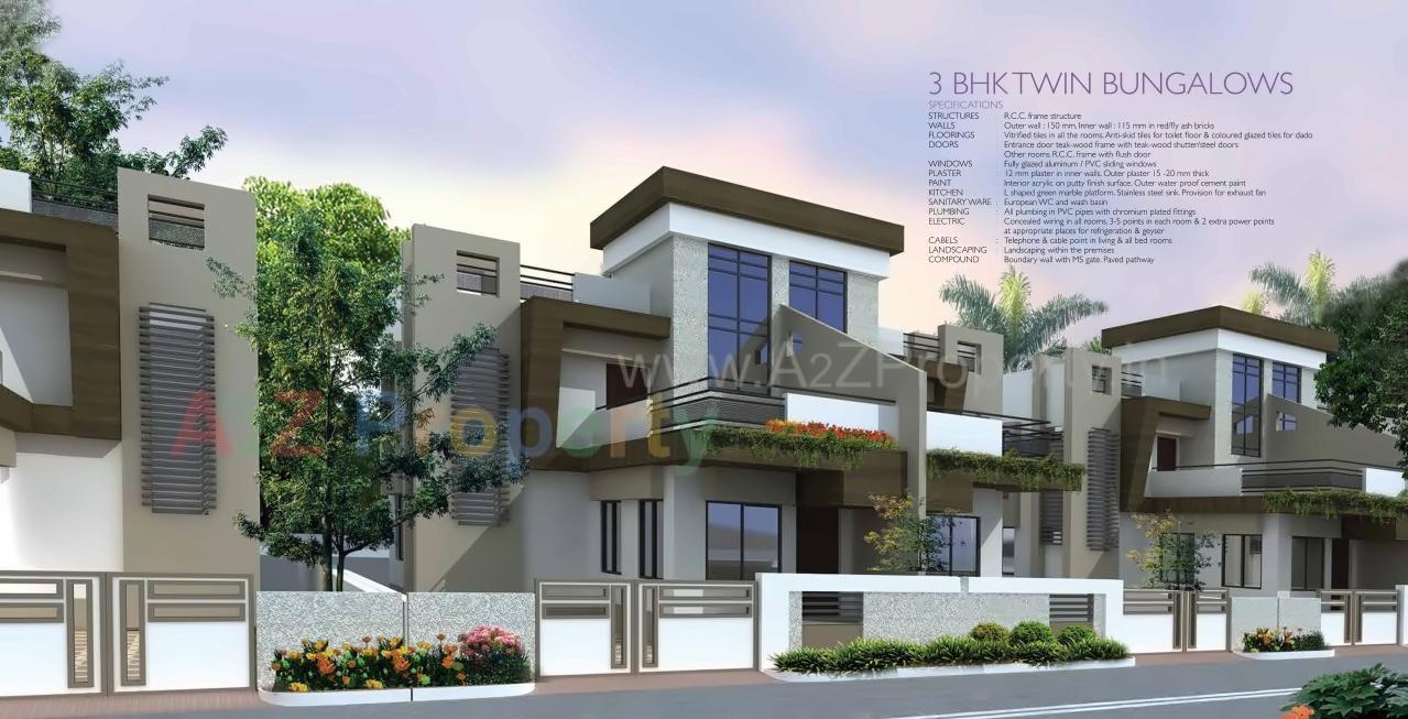 3D Elevation of real estate project Vrindavan located at Jamtha, Nagpur, Maharashtra