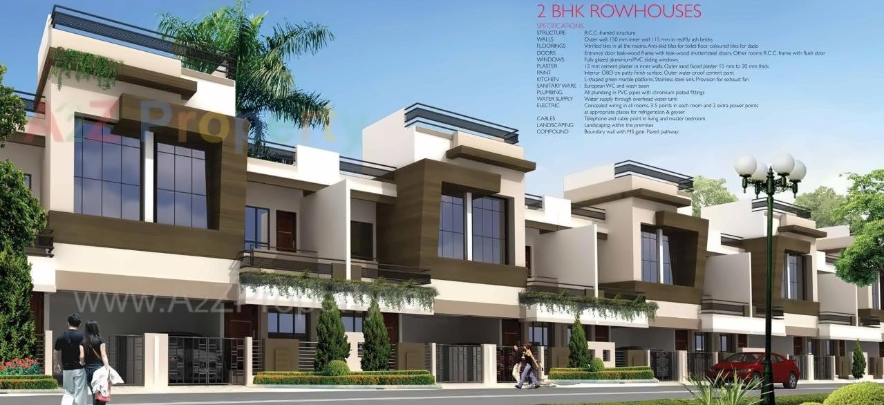 3D Elevation of real estate project Vrindavan located at Jamtha, Nagpur, Maharashtra