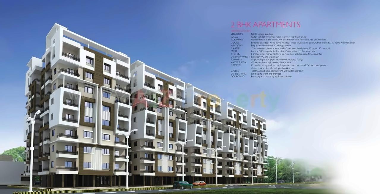 3D Elevation of real estate project Vrindavan located at Jamtha, Nagpur, Maharashtra