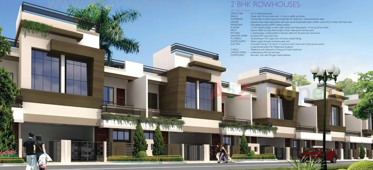 3D Elevation of real estate project Vrindavan located at Jamtha, Nagpur, Maharashtra