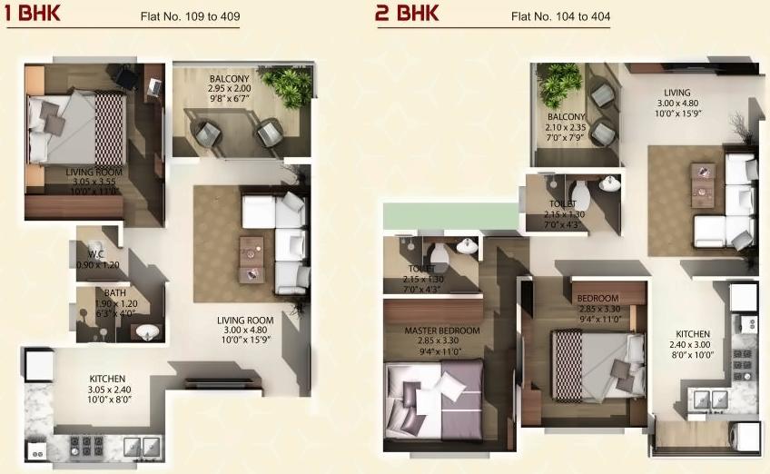 Layout of real estate project Abhinandan Heights located at Nashik, Nashik, Maharashtra